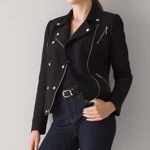 WHBM Suede Moto Jacket Size 14